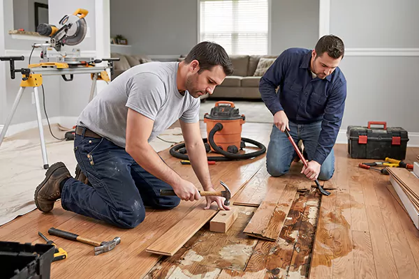 Water Damage Floor Repair Magna
