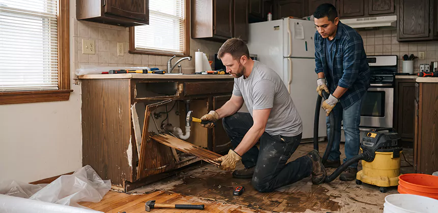 Repairing Water Damaged MDF Cabinets in Magna