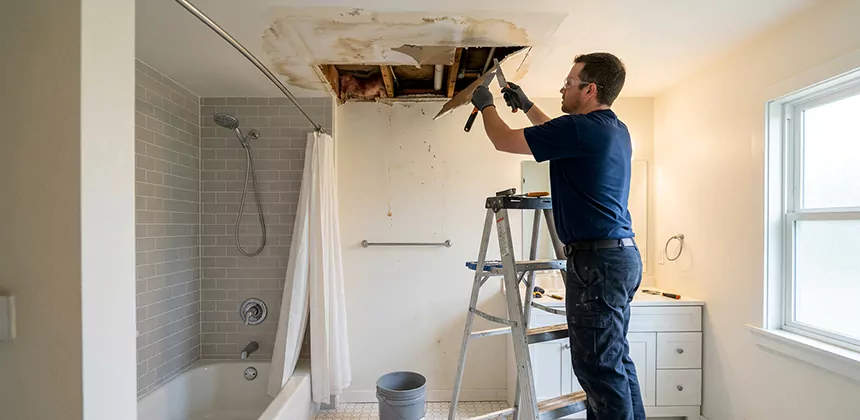 Bathroom Leak Ceiling Repair in Magna
