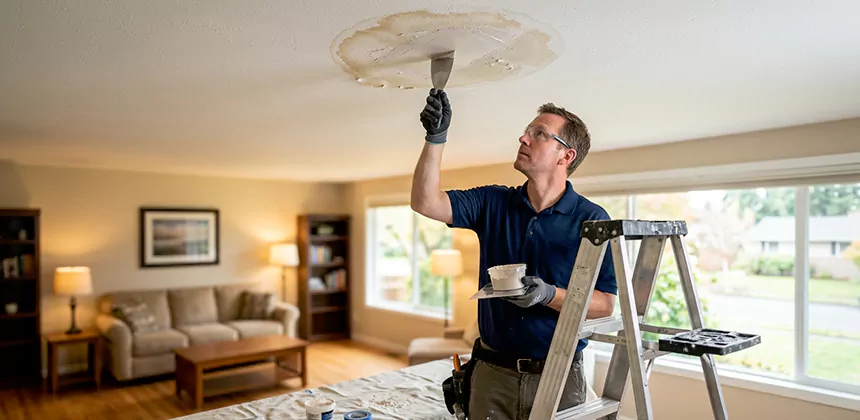 Ceiling Water Stain Repair in Magna